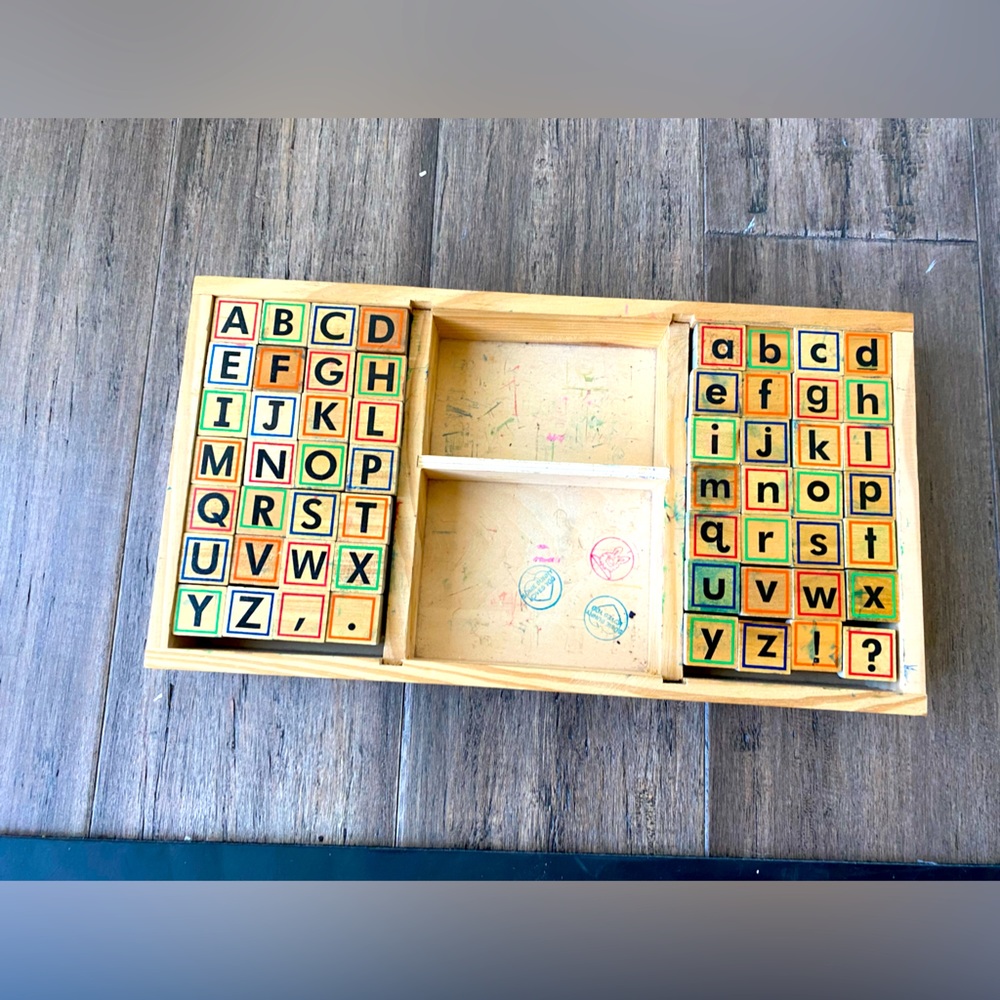 Melissa and Doug Wooden Alphabet Stamp Set